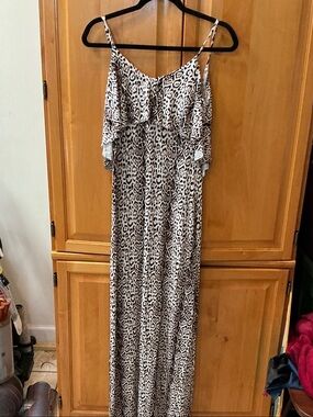 Tart Leopard Print Maxi Dress in Black and White